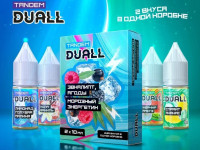 DUALL TANDEM hard Малиновый лимонад. Ледяной персик 2 по 10 мл